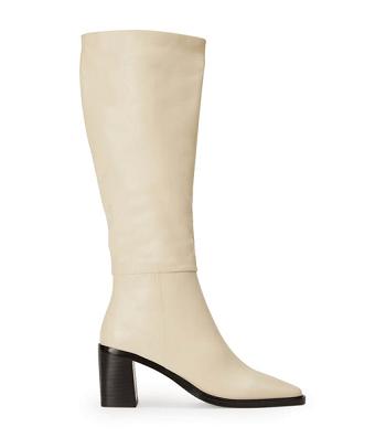 Tony Bianco Darby Ecru Venice 7.5cm Mid Calf Boots Hvite | QNOUV85161