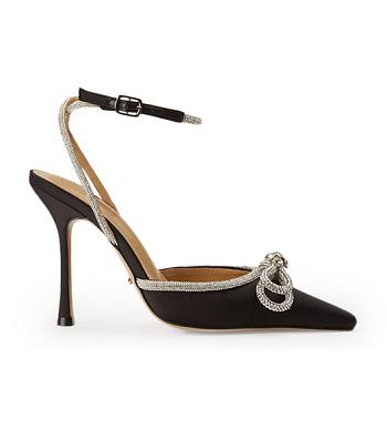 Tony Bianco Eros Black Satin 10.5cm Stiletthæler Svarte | NOZDE89749