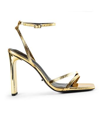 Tony Bianco Fiance Gold Foil 11cm Brude hæler Gull | YNOVQ59182