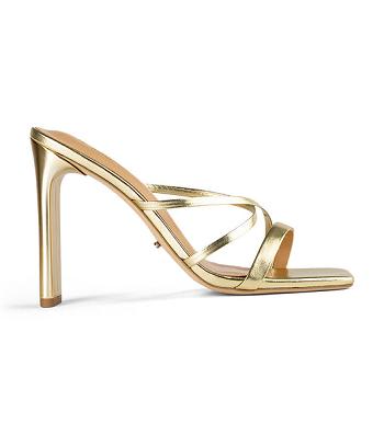 Tony Bianco Fior Gold Nappa Metallic 11cm Strappy hæler Gull Metal | NOIIZ74913