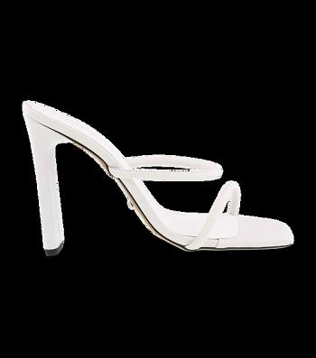 Tony Bianco Florence Milk Capretto 11cm Strappy hæler Hvite | QNOWA69780