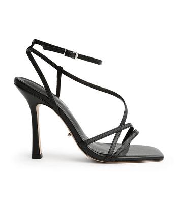 Tony Bianco Franci Black Kid 10.5cm Strappy hæler Svarte | NOCVG54264