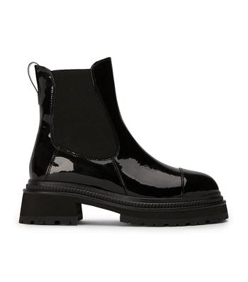 Tony Bianco Hurricane Black Hi Shine 5.5cm Ankelstøvletter Svarte | MNOHR60752