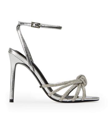 Tony Bianco Kyla Silver Foil 11cm Strappy hæler Sølv | NONEJ30387