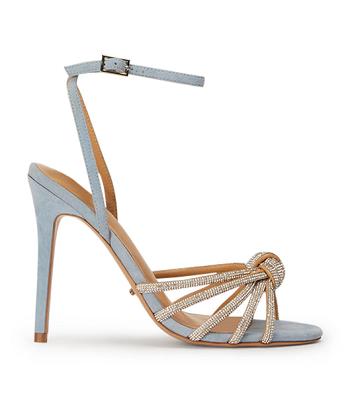 Tony Bianco Kyla Sky Semsket Skinn 11cm Strappy hæler Blå | YNOVQ87423