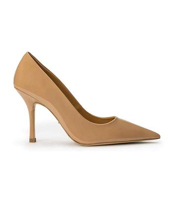 Tony Bianco Kysaia Nude Patent 9.5cm Court Sko Beige | NODFL59860