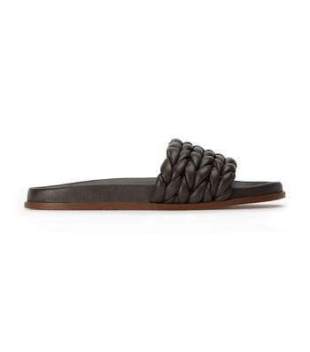 Tony Bianco Layton Chocolate Nappa Flate Sandaler Sjokolade | NOJVR57014