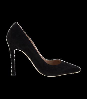 Tony Bianco Lotus Black Kid Semsket Skinn 10.3cm Stiletthæler Svarte | QNOWA41508