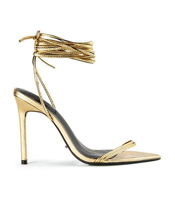 Tony Bianco Millie Gold Foil 10.5cm Eventhæler Gull | NONEJ22103