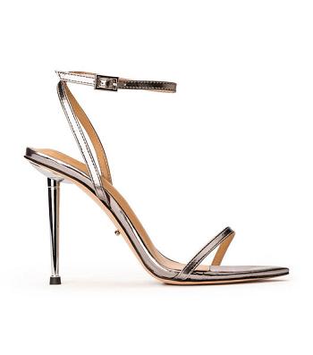 Tony Bianco Myra Champagne Glimmer 10.5cm Stiletthæler Sølv | TNOPQ67509