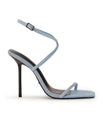 Tony Bianco Naxos Sky Semsket Skinn 10.5cm Strappy hæler Blå | SNOVO64270