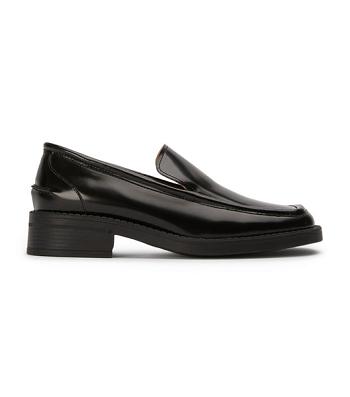 Tony Bianco Teddy Black Hi Shine 4cm Loafers Svarte | DNOVO54410