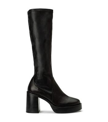 Tony Bianco Tibby Black Venice/Black Venezia 9cm Mid Calf Boots Svarte | BNOSO28957