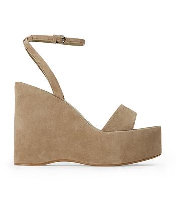 Tony Bianco Vesna Stone Semsket Skinn 13cm Wedge Grå | NOJKU54231