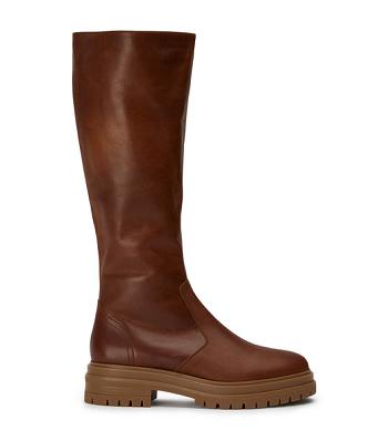 Tony Bianco Wanda Cognac 4.5cm Mid Calf Boots Brune | QNOWA10315