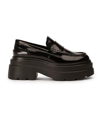 Tony Bianco Zomp Black Hi Shine 7.5cm Loafers Svarte | NOJZR34487